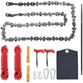 thumbnail image 1 of 53 Inch Hand Rope Chain Saw Sharp Manual Tree Limb Chain Saw with 68 Teeth Folding Pocket Rope Chainsaw Tree Cutting Tool for Gardening Camping Survival Gear, 1 of 10