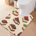 thumbnail image 2 of Yayeee Bath Rugs for Bathroom Floor Set of 2 Non Slip Fluffy Soft Absorbent Mat, Strawberry Cake, 2 of 7