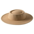 thumbnail image 1 of Female Hat Solid Color Flat-Top Cap Blower Hat Woolen Cap Fedoras, 1 of 5