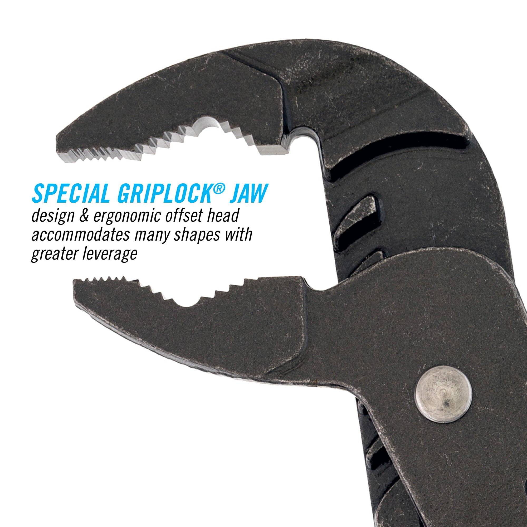 CHANNELLOCK GRIPLOCK Tongue & Groove Pliers Set, Includes 6.5, 9.5 and 12.5 inch Pliers, Offset Jaw Design, Made in USA, 3-tool set (GLS-3)