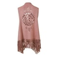 thumbnail image 3 of QQAMB Women's Fringed Shawls and Wraps, Hollow Stole Shrug Cape Scarf with Long Tassels for Evening Dresses, 3 of 3