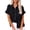 Black, variant on Summer Savings! Zpanxa Plus Size Tops for Women Tops Fashion Solid Button Shirt Female V-Neck Loose T-shirt Blouse Womens Short Sleeve Tops Black M