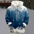 thumbnail image 2 of Women's Christmas Hoodie 2025 Fashion Long Sleeve Trim Snowflake Graphic Hooded Sweatshirt with Pockets Xmas Pullover Top, 2 of 4