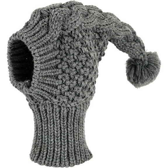 HQREA Italian Greyhound Winter Hat, Christmas Warm Dog Knitting Hat with Pom for Cold Weather