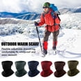 thumbnail image 2 of Outdoor Thermal Neck Warmer Fleece Ski Face Mask Fleece Thickened Drawstring Cycling Windproof R9v9, 2 of 8