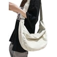 thumbnail image 2 of CoCoMangos Unisex Messenger Bag Women's Men's Crossbody Bag Korean Version Simple Solid Color Dumpling Bag Large Capacity Couple Bag, 2 of 5