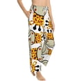 thumbnail image 3 of Kdxio Women's Comfy Stretch Giraffes HeadPrint Drawstring Pajama Pants-Medium, 3 of 9