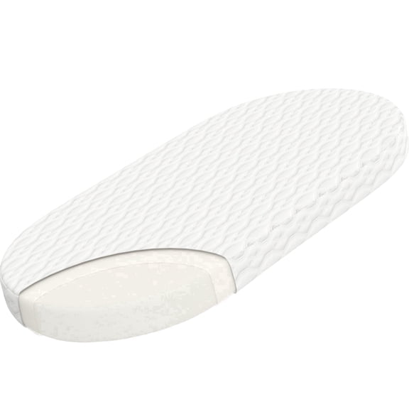 Wellzee Baby Crib Mattress Oval 30"x15", Firm Flat Sleeping Surface, Breathable & Washable Cover, Standard Size Infant Mattress