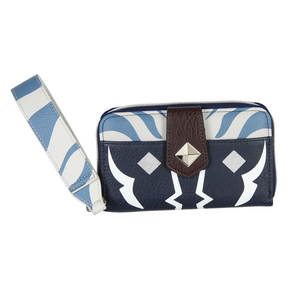 Star Wars Ahsoka Tano Full Zip Closure Wristlet Wallet w/ Tech Pocket And Wrist Strap