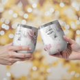 thumbnail image 2 of 12oz Stemless Wine Tumblers Pioneer Flower Floral Print Pattern Vacuum Insulated Stainless Steel Travel Tumbler Cups Mug with Lid and Straw for Champaign,Cocktail,Beer with Cleaning Brush, 2 of 5