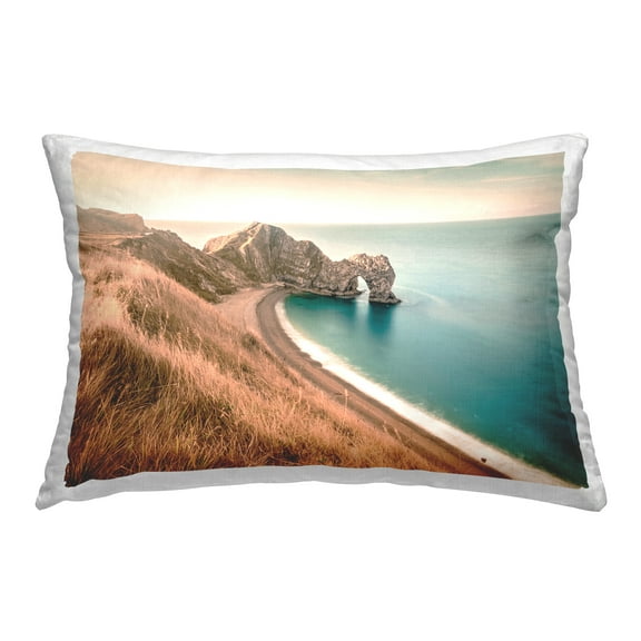 Stupell Industries Beach With Arched Cove Decorative Printed Throw Pillow Design by Nataly White.