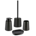 thumbnail image 6 of Black Stoneware Tumbler & Toothbrush Holder - 14 Oz - Flared Shape, 3.8"W x 5"H - Add Sophistication to Your Bathroom Decor, 6 of 6
