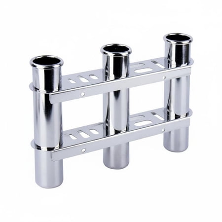 Lazsy Stainless Steel Boat Rod Holder Self-Draining Wall Mount Fishing Pole Stand Mirror Polished Finish Marine Hardware for Anglers Yacht