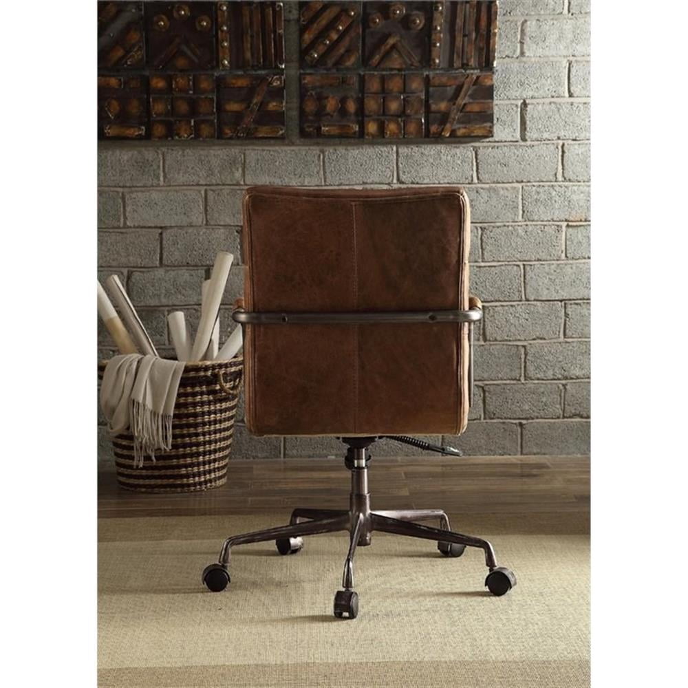 Acme Furniture Harith Office Chair, Retro Brown Leather