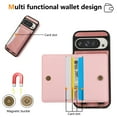thumbnail image 2 of for Google Pixel 9 Pro XL Wallet Case with Card Holder - PU Leather Case for Women & Girls, Wrist Hand Strap, Secure Finger Ring, Shockproof Protective Phone Cover for Google Pixel 9 Pro XL, Pink, 2 of 6