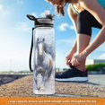 thumbnail image 6 of Horses 32oz Water Bottles with Straw Tritan Leakproof Sports Bottle BPA Free Clear for Fitness Gym Swimming Cycling, 6 of 7