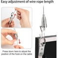 thumbnail image 3 of Quick Easy Hanging System, Load Bearing Adjustable Picture Hanging Wire Kit, Wide Application Stainless Steel Hooks for Photo Frames Artworks, 3 of 5