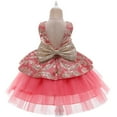thumbnail image 4 of Fesfesfes Toddler Girls Chiffon Dress Net Yarn Embroidery Bowknot Birthday Party Dress Gown Kids Cute Dresses On Sale, 4 of 4