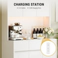 thumbnail image 5 of Pantry Cabinet with LED Lights and Charging Station,Tall Kitchen Pantry Storage Cabinet with Microwave Countertop,Large Kitchen Pantry with Storage Drawers,Large Kitchen Hutch Buffet Cabinet, 5 of 5