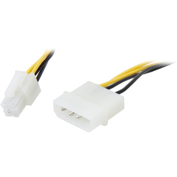Nippon Labs POW-08315 15" 12V ATX Male to Molex LP4 Male Power Supply Adaptor Cable