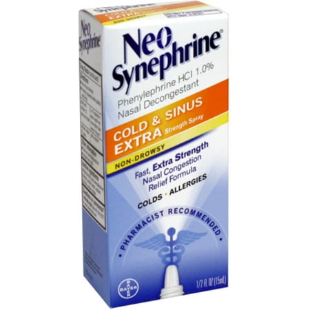 4 Pack - Neo-Synephrine Cold & Sinus Extra Strength Spray 0.50