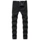 thumbnail image 1 of Pantalones de Mezclilla de Motocicleta Elásticos de Hip-Hop Rectos Rasgados Nuevos Ajustados Para Hombres Odeerbi ODB-6, 1 of 5