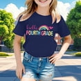 thumbnail image 2 of Ruiwill Fourth Grade Shirts For Girls Size 6-7 Years Fourth Grade Letter Print Girls Clothes Summer Crew Neck Short Sleeve Soft Kids Tops, 2 of 4