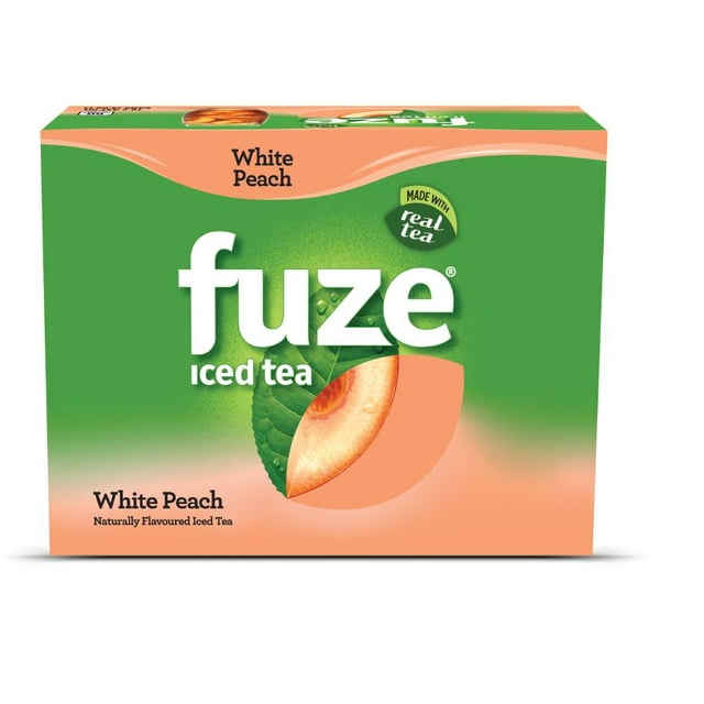 Fuze Iced Tea White Peach Cans, 341 mL, 12 Pack
