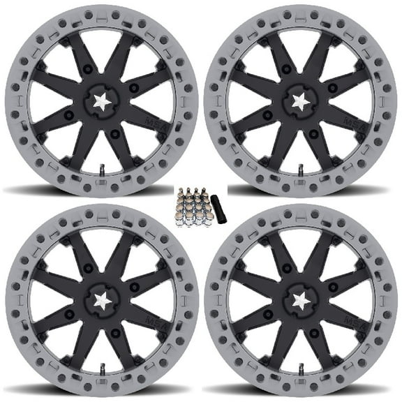 MSA M31 Lok2 UTV Wheels/Rims Black 15" Polaris RZR 1000 XP / Ranger XP 900/1000