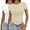 F, variant on Short Sleeve Shirts for Women, Yigetop Women's Crop T Shirt Girls Summer Pullover Top Women's Thin Round Neck Fashion Short Sleeves Cropped T Shirts for Women A L