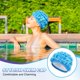 thumbnail image 5 of Gorro de baño floral Uxcell, gorro de baño de pétalos retro de poliéster, tejido elástico para mujeres con cabello largo y corto, ocio en la piscina/playa/deportes acuáticos/baño/natación, negro, 5 of 7