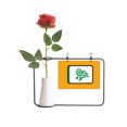 thumbnail image 1 of Rico, rico. Botella de decoración de jarrones colgantes de flores rosas artificiales, 1 of 3