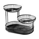 thumbnail image 1 of Cesta de fruta de metal Macarena de 3 niveles soporte para frutero uso en cocina bandeja para servir gran capacidad que ahorra espacio cesta para L negro, 1 of 8
