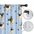 thumbnail image 4 of Blackout Kids Curtains,Pug and Footprints Childrens Insulated Curtains Set Of 2,Bedroom Essentials,Toddler Room Decor 42x54in(106x137cm), 4 of 4