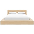 thumbnail image 5 of Nexera Kanso Queen Low Profile Wood Platform Bed with Headboard, Natural Blonde Oak, 5 of 8