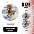 thumbnail image 2 of Funny Christmas Ornament,Funny Christmas Ornament,,Xmas Round Ceramic Pendant, 2 of 6