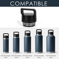 thumbnail image 4 of Linkidea Water Bottle Lid with Handle Compatible with YETI Rambler Bottle 18oz/26oz/36oz/46oz/64oz Chug Cap, Water Bottle Chug Replacement Cap Lid (Black), 4 of 6