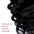 thumbnail image 4 of Body Wave Clip In Hair Extensions Human Hair 120g/set Brazilian Remy Virgin 100% Human Hair #1B, 4 of 6