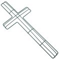 thumbnail image 2 of 2Pcs Easter Iron Wreath Frames Cross Shaped Garland Frame Wreath Making Supplies, 2 of 8