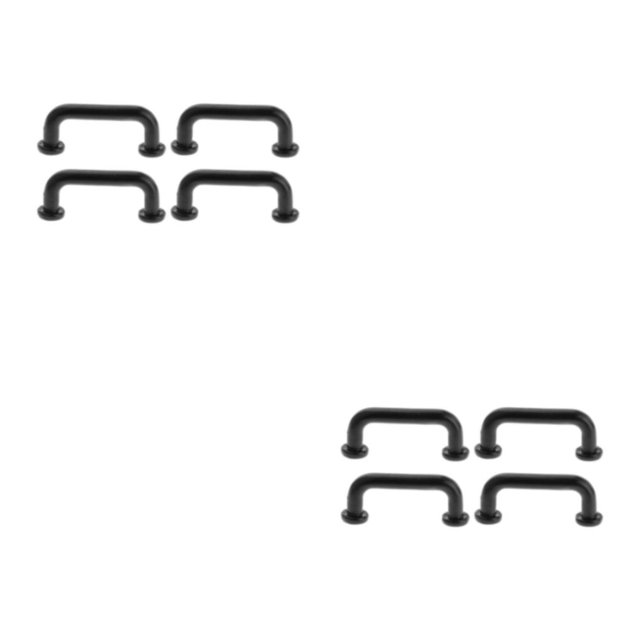 maskred Arch Shape Pulls for Gate Closet 4Pcs Modern and Functional Black Large 4 Pcs 2Set