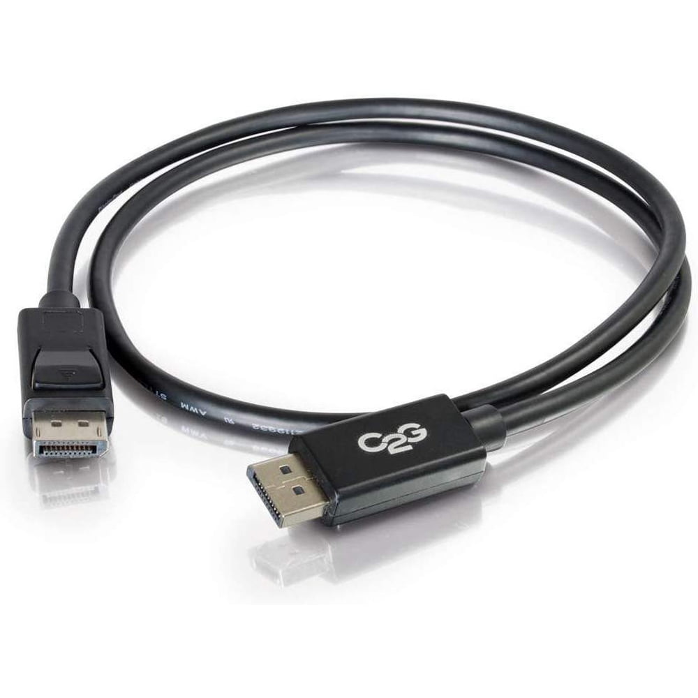 C2G 25ft DisplayPort Cable with Latches - 4K - 8K - UHD - Black - DisplayPort cable - 25 ft