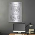 thumbnail image 5 of Luxe Metal Art 'Baseball Glove Blueprint Patent White' Metal Wall Art, 24"x36", 5 of 7