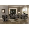 thumbnail image 4 of Pemberly Row 19" Transitional Microfiber Double Reclining Sofa in Chocolate, 4 of 5
