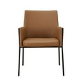 thumbnail image 2 of Benjara Cid Lizz 24 Inch Dining Chair, Faux Leather, Black Steel Legs, Wood Frame, 2 of 5