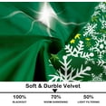 thumbnail image 4 of Valance Curtains for Kitchen Windows, Green Sparkle Snowflake Christmas Velvet Valances, Winter Window Treatment Rod Pocket for Bedroom Bathroom Cafe Room 52x18 inch, 4 of 6