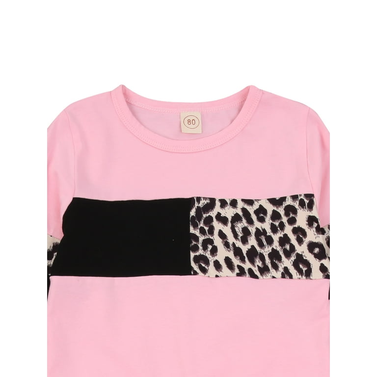 Tween Girls Stylish Leopard Colorblock Drop Shoulder Pullover Sweatshirts,Mixed Color,$8.59,11Y,Temu