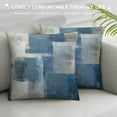 thumbnail image 3 of Creowell Blue and Grey Abstract Art Artwork Pillow Cover, Gallery Modern Decorative Throw Pillows Cushion Cover for Bedroom Sofa Living Room, 3 of 5