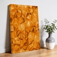 Abstract Geometric Canvas Wall Art for Living Room, Orange Modern ...