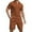 Caramel, variant on Men's 2 Pieces Outfits Casual Quarter Zip Polo Shirt and Shorts Set Athletic Jogging Summer Tracksuit