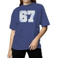 thumbnail image 2 of Retro Style Number 67 Design Women's T-shirt, 2 of 3